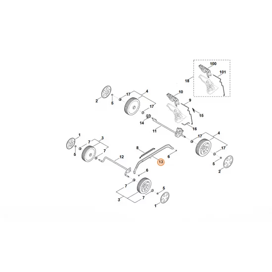 STIHL  Dźwignia przesuwna WA21 780 0400